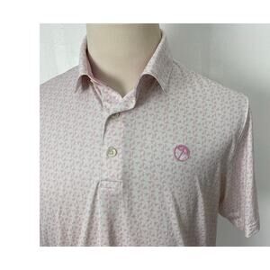 Men Puma x Arnold Palmer umbrella logo all-over graphic performance golf polo L
